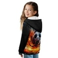 thumbnail image 2 of FKELYI Zipper Front Hoodies for Boys Fire Grunge Soccer Print Long Sleeve Sweatshirt Kids Fleece Jacket with Pockets Fall Top Breathable Winter Clothes, S, 2 of 6