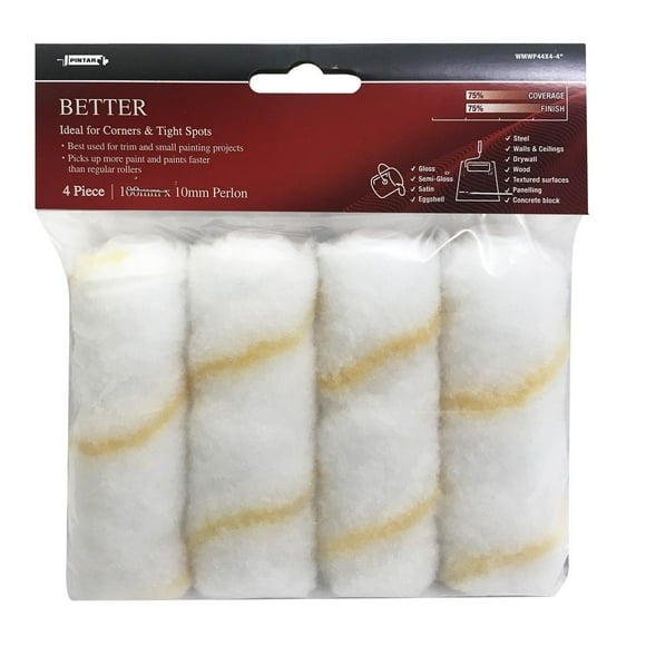 Mini rouleaux Perlon Better de Pintar Paq. de 4
