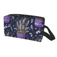thumbnail image 2 of Goofa Lavender Flowers Printed Toiletry Bag with Handle,Large Capacity Travel Makeup Cosmetic Bag for Women, Carry on Airport Airline Compliant Bag, 2 of 9