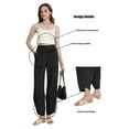 thumbnail image 5 of MINTREUS Womens Baggy Wide Leg Harem Pants Casual Elastic Waisted Palazzo Pants with Pockets, 5 of 7