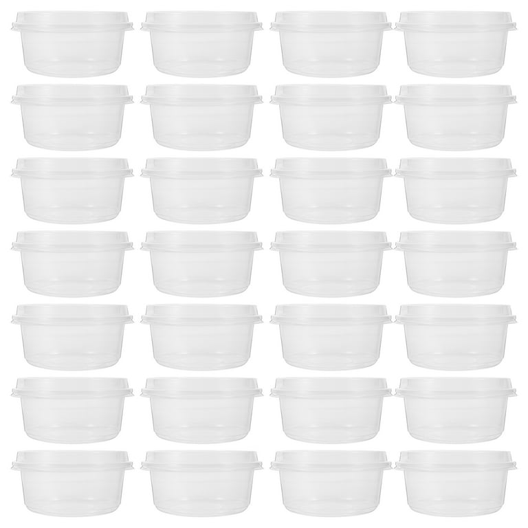50 Sets of Disposable Bowls with Lids Airtight Soup Bowls Plastic