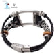 thumbnail image 4 of Fancy Bands (Small Mediume Large xl) con cierre de acero inoxidable y piezas de bronce para mujer, correa de cuero de repuesto ajustable para Apple Watch 38 mm (Series 1,2,3,4,5,6,SE), Classic Black Zhivalor CZDZ-HY150-1, 4 of 5