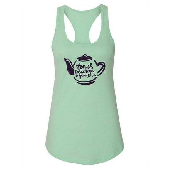 Tea Is A Good Idea Racerback Tank Women -Image by Shutterstock, Female Large