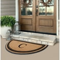 thumbnail image 2 of A1HC 36"x72" Natural Coir & Rubber Semicircular Monogrammed Door Mat, Thick, Durable, Heavy-Duty Welcome Mat for Front Door, Black Border, 2 of 6
