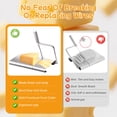 thumbnail image 4 of Stainless Steel Cheese Slicer, with Measuring Grids Board & 6 Piece Cheese Knives,Vegetables, Butter, Sausages, Bread，Dishwasher Safe, 4 of 11