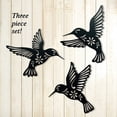 thumbnail image 4 of Decoración artística de pared de colibrí de Metal, 3 piezas, figuritas colgantes de pared de colibrí de Metal, escultura de pájaro de hierro, muy recomendable, 4 of 8