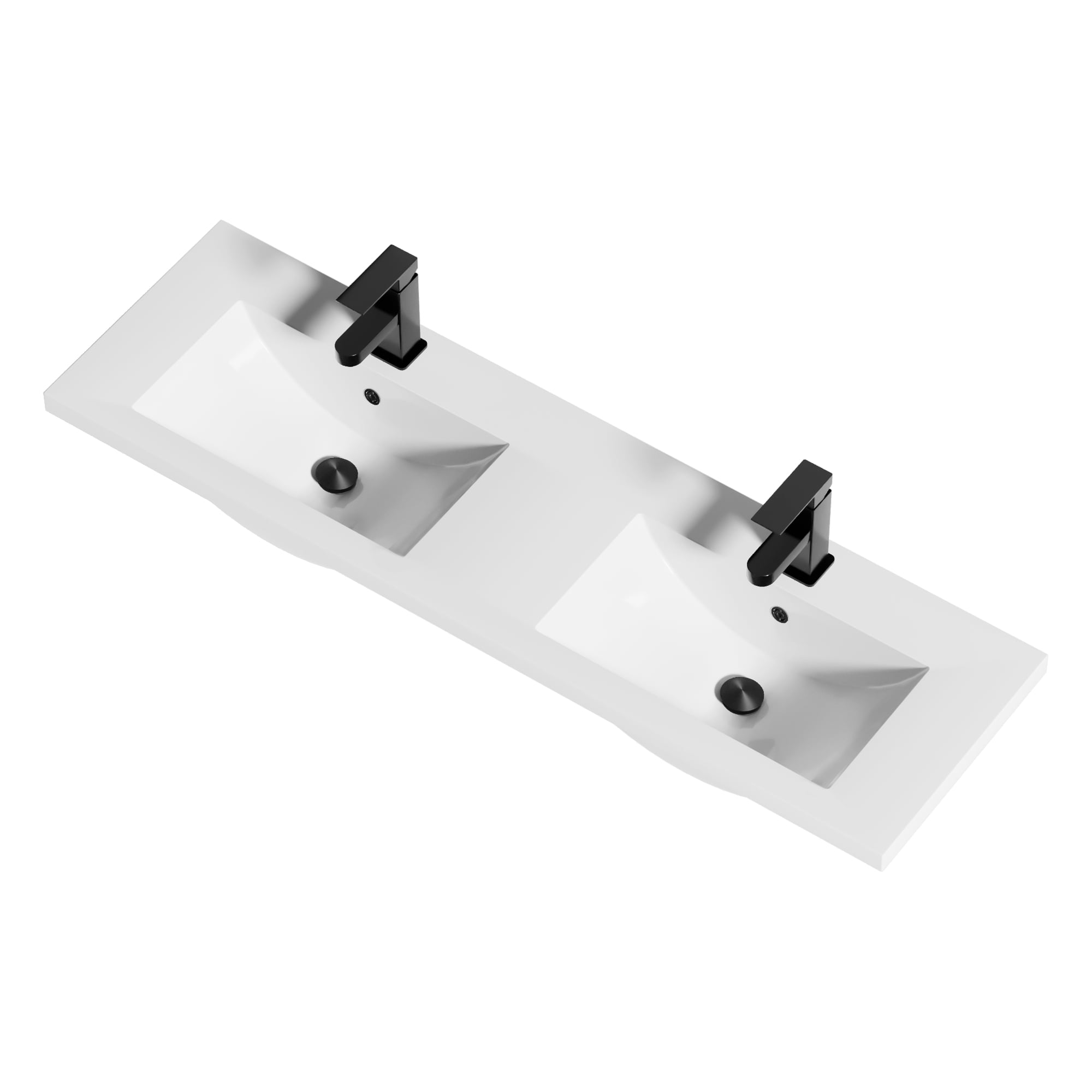 48" Double Sink Vanity Top Undermount Bathroom Sink