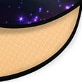 thumbnail image 2 of Dreamtimes Blue and Purple Glittering Shiny Stars Round Area Rug 3Ft Small Round Area Rug Soft Bedroom Entryway Foyer Throw Mat Washable Non-Shedding Non-Slip Sofa Nursery Carpet, 2 of 5