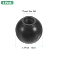 thumbnail image 3 of 8-Pack Threaded Ball Knobs, M4 Female Thread 12mm Dia. Thermoset Phenolic Lever Handle [Black], 3 of 6