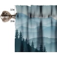 thumbnail image 4 of Forest Valance Curtains Nature Green Misty Forest Tree Art Printed Rod Pocket Curtain Valance for Kitchen Bedroom Living Room Decor 1 Panel W54xL18 Inch, 4 of 6
