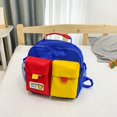 thumbnail image 1 of Mochila escolar para bebés de 3 a 5 años, mochila pequeña de moda para niños, bolso de viaje con hombro con contraste de colores de dibujos animados para niñas, 1 of 3