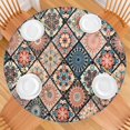 thumbnail image 2 of Multicolor Ethnic Mandala Pattern Round Fitted Tablecloth with Elastic Edge,Dining Table Cover Waterproof,Outdoor Round Tablecloth for Camping,Dining,Indoor and Outdoor, 2 of 7
