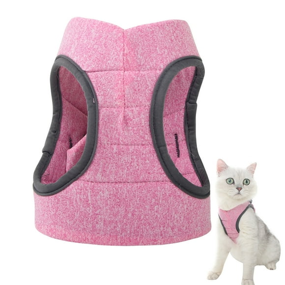 Graflsoa Adjustable Pink Cat Harness with Breathable Design for Comfortable Outdoor Adventures, Size L (YB001B012#)