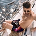 thumbnail image 2 of luoweisi Men's Beach Shorts Quick Dry Swim Trunks with Mesh Lining Raccoon M, 2 of 5