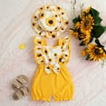 thumbnail image 2 of Toddler Kids Girls Clothing Sets Summer Sunflower T Shirt Tops Chiffon Ruched Loose Casual Pants Outfits Children Clothes Comfort Dailywear For Child Gibobby(9-12 Months,Yellow), 2 of 9
