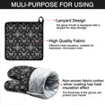 thumbnail image 7 of Black White Gothic Skull Butterfly Moon Pattern Kitchen Oven Mitt and Pot Holder Sets 2 Pcs for Baking, Cooking and Grilling, Heat Resistant Up To 392 °F, 7 of 7