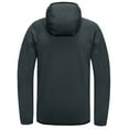 thumbnail image 2 of Little Donkey Andy Men's Winter Ultra Stretch Warm Fleece Running Jacket Thumb Holes Thermal Hooded Coat Hiking Dark Grey XL, 2 of 7