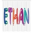 thumbnail image 3 of Ambesonne Ethan Shower Curtain, Balloons Happy Birthday, 69"Wx70"L, Multicolor, 3 of 3