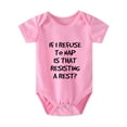thumbnail image 3 of Baby Boys Casual Cute Short Sleeve Onesie With "If I Refuse To Nap Is That Resisting A Rest" For Summer Pregnancy Gift, 3 of 5