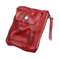 thumbnail image 4 of Rongfmy Porte-Monnaie en Cuir Compact Léger Robuste Vintage Portable Porte-Monnaie Rouge, 4 of 9
