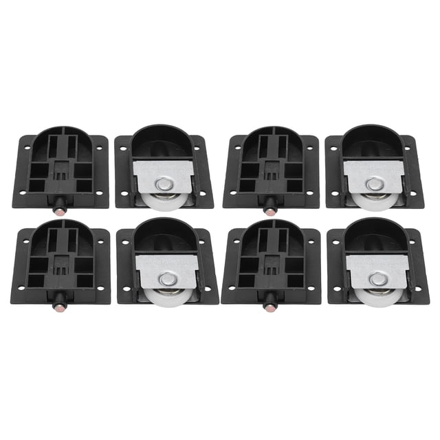 Wardrobe Pulley, Stainless Steel POM Wide Application 4 Sets Sliding Door Roller For Home