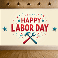 thumbnail image 3 of Decorative Design Labor Day Banner Festive Theme Happy Labor Holiday Display for Celebration Outdoor Event Indoor Party, 3 of 8