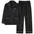 thumbnail image 1 of Kalauyu Mens Pajamas Set Long Sleeve Soft Fleece Fluffy Sleepwear Winter Warm Pjs Lounge Sets Flannel Sleepwear with Pockets, 1 of 8