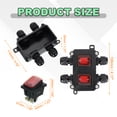 thumbnail image 2 of Uxcell Toggle Switch, Rocker Button Inline Cord Switch DPST ON-OFF IP65 Waterproof with Red Rocker Button AC125V-250V/16A-20A, 2 of 6