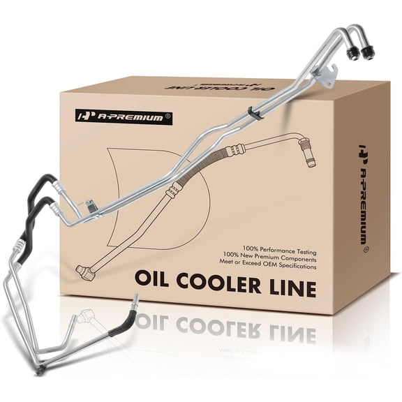 A-Premium Automatic Transmission Oil Cooler Line Hose Assembly Compatible with Ford F-250 F-450 F-550 Super Duty 2017-2019, F-350 Super Duty 2017-2020 2022