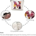 thumbnail image 4 of M Makeup Bags Canvas Cosmetic Bag Floral Letter Multi Purpose Pen Case Zipper Toiletry Travel Bag Case Purse Pouches Portable for Women Mom Best Friend Bridesmaid Teacher Gifts 10x7Inch, 4 of 6