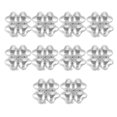 thumbnail image 3 of 50 globos de aluminio con forma de corazón de trébol de cuatro hojas para decoración de fiestas, bodas, cumpleaños y festivales (plateados)., 3 of 7