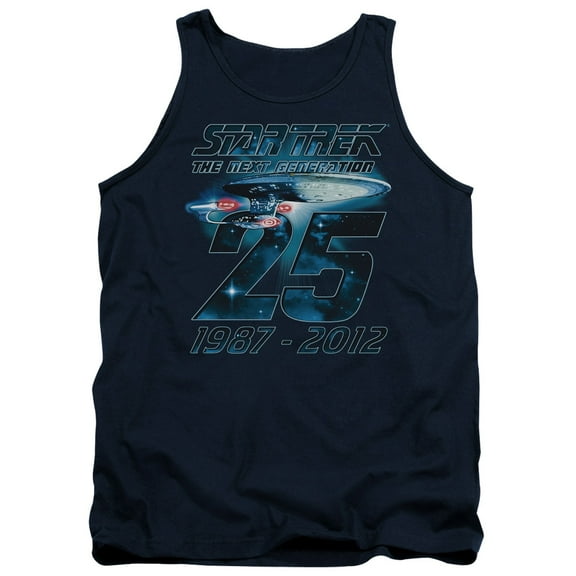 Star Trek Enterprise 25 Adult Tank Top Navy