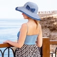 thumbnail image 7 of Solaris Women Sun Straw Hat ,Summer Ladies Foldable Bowknot Straw Hat with Wide Brim ,for Beach Travel Gardening, 7 of 7