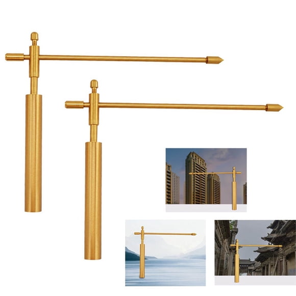 DEBGFS Dowsing Rods Copper Made Dowser Divining Sticks Feng Shui Searching Rod