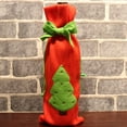 thumbnail image 3 of Yuarrent Cubierta de botella de vino Cordón Santa Claus de comedor de Navidad Bordado a prueba de polvo Ropa de encaje Accesorios de regalo de Kits de decoración para fiestas Árbol de Navidad Yuarrent HA070039-03B, 3 of 6