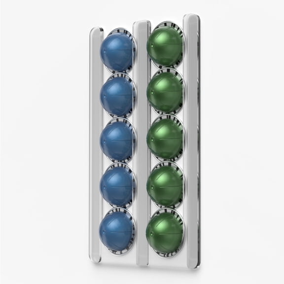Gevoli Wall Mount for Nespresso Vertuo Pod Holder (10 Pod Capacity) Acrylic Storage Organizer for Cabinet/Wall
