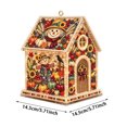 thumbnail image 3 of DIY Light Up Diamond Art Acrylic Cottage, 5D Gem Painting House Ornament with LED Light, Holiday Handmade Craft Decor for Tabletop & Christmas Tree, 3 of 5