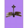 thumbnail image 3 of Renovators Supply Door Knockers for Front Door 4.8" Antique Brass Dragonfly Shaped Door Knocker w/Screws, 3 of 8