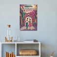 thumbnail image 4 of Vintage Retro Travel Poster Wall Art Tlaquepaque Guadalajara Mexico Colonial Courtyard Bougainvillea Flowers Print Poster, 4 of 8
