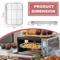 thumbnail image 2 of Vesteel Stainless Steel Air Fryer Basket Set of 2, 11.8" x 9" Oven Crisper Basket for Baking, Roasting & Healthy Cooking, Dishwasher Safe, 2 of 7