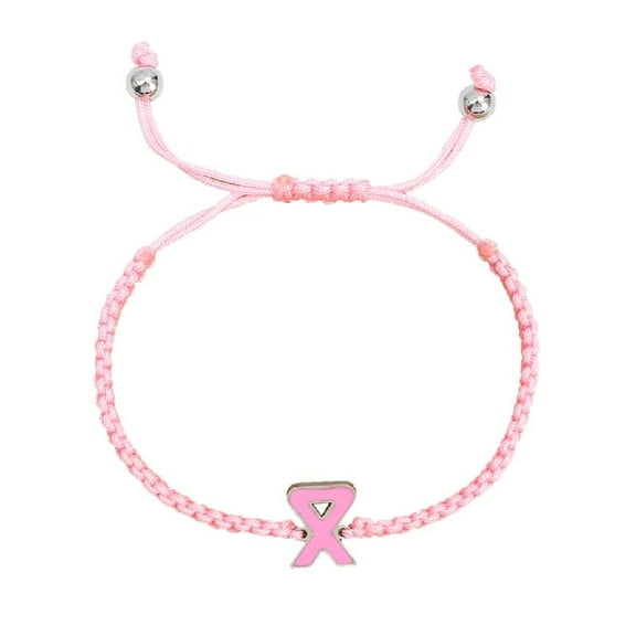 Faith Hope Courage Strength Charm Bracelets Breast Cancers Awareness Bracelet Pink Ribbon Bangle Women Jewelry Accessory