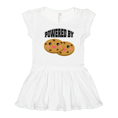 

Inktastic Powered by Cookies Girls Toddler Dress