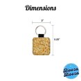 thumbnail image 5 of Macaroni Noodles Pasta Watercolor Faux Leather Square Keychain, 5 of 7