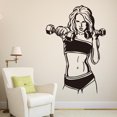 thumbnail image 2 of Adhesivos de pared de PVC con mancuernas de fitness para niñas, 67 x 99 cm, 2 of 3