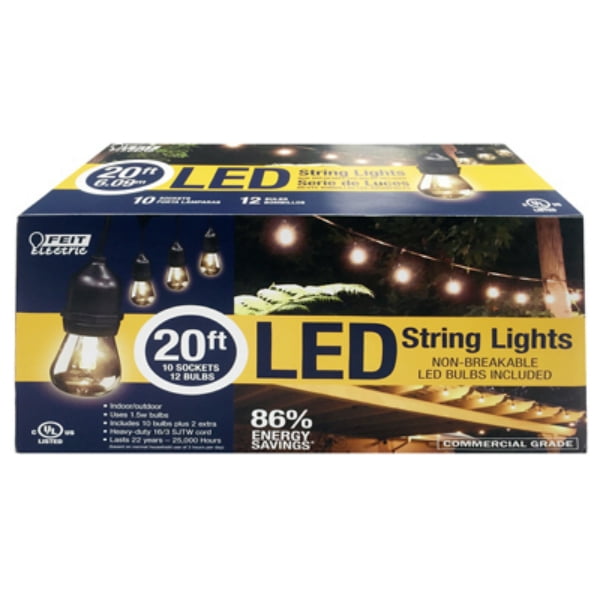 Feit Electric 72026 LED String Light Set, 20'