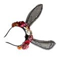 thumbnail image 1 of Lace Bunny Ear Headband Floral Hair Clasp For Party Use And Celebrations Designed For Women In Multi Color 1Pc, 1 of 5