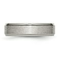 thumbnail image 3 of Chisel Titanium Brushed Center 6mm Ridged Edge Band, 3 of 7