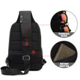 thumbnail image 3 of Mochila con honda, bandolera, bolso de senderismo, bolso de pecho impermeable ligero informal para todo fósforo, 3 of 6
