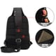 thumbnail image 3 of Mochila con honda, bandolera, bolso de senderismo, bolso de pecho impermeable ligero informal para todo fósforo, 3 of 6