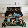 thumbnail image 2 of Feelyou Kawaii Jungle Mushroom Bedding Comforter Set for Teens, Cartoon Snail Twin Comforter Sets, Rustic Farmhouse Reversible Bedding Set, Luxury Bedroom Decor, 2-Piece, 2 of 8